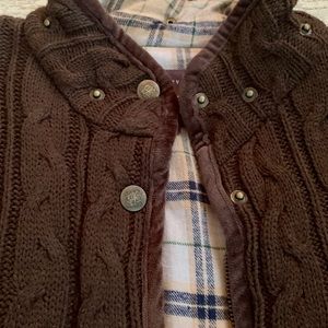Sweater Vest with Plaid Interior